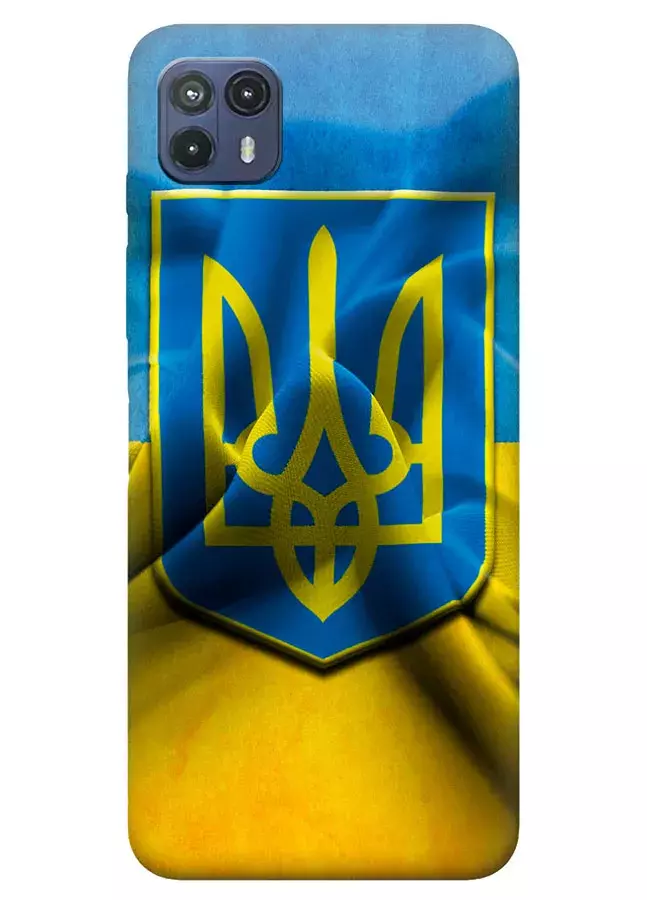 Motorola G50 5G чехол с печатью флага и герба Украины