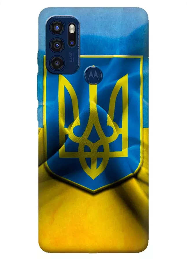 Motorola G60s чехол с печатью флага и герба Украины