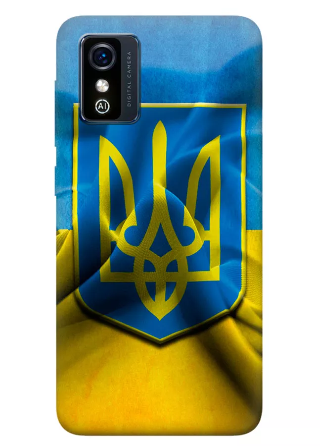 ZTE Blade L9 чехол с печатью флага и герба Украины