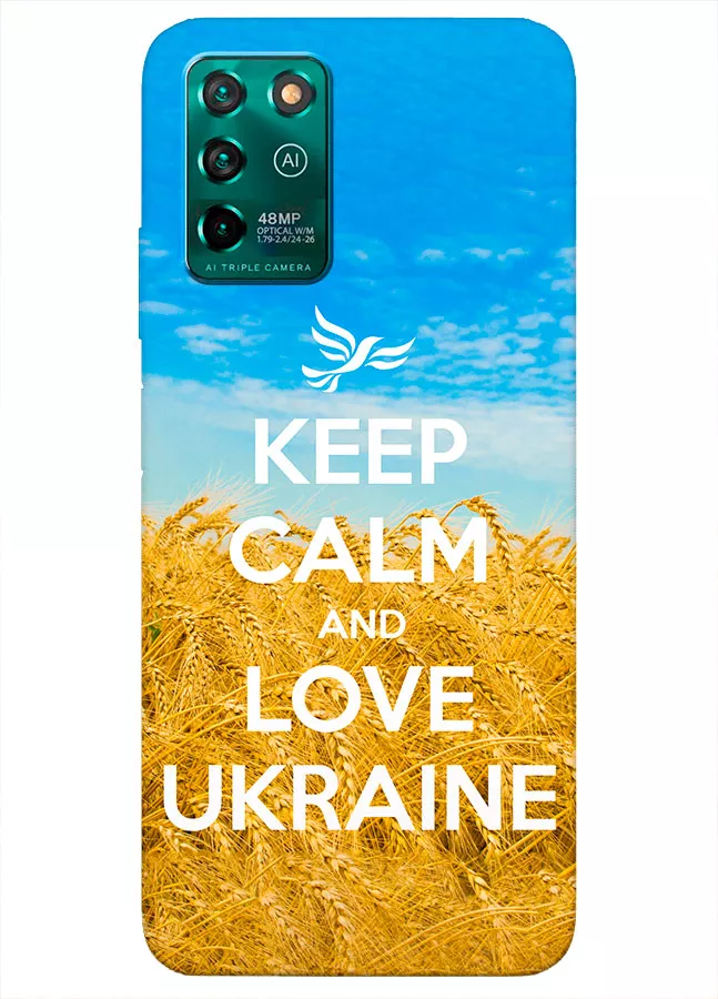 Бампер на Blade V30 Vita с патриотическим дизайном - Keep Calm and Love Ukraine