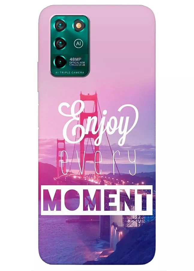 Накладка для Blade V30 Vita из силикона с позитивным дизайном - Enjoy Every Moment