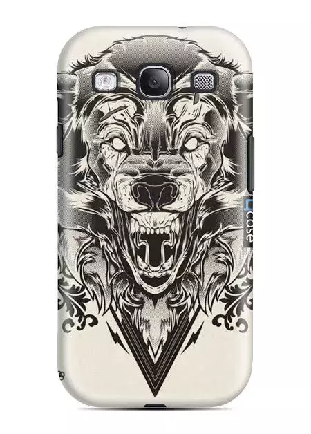 Чехол с рычащим волком для Samsung Galaxy S3 - Wolf
