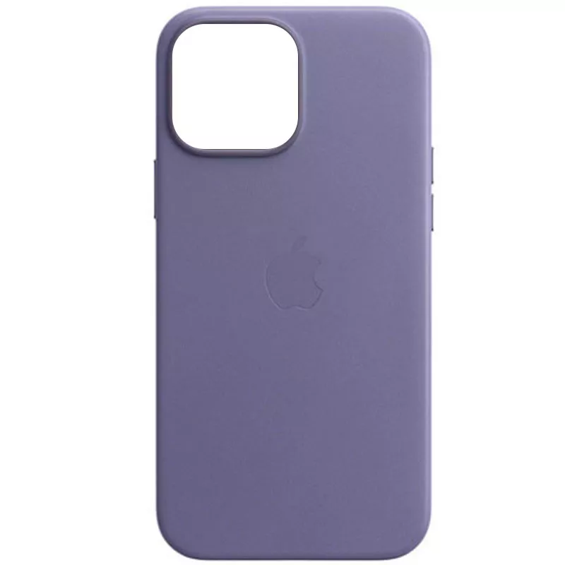 Кожаный чехол Leather Case (AAA) для Apple iPhone 13 mini (5.4"), Сиреневый / Wisteria