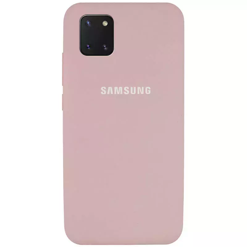 Чехол Silicone Cover Full Protective (AA) для Samsung Galaxy Note 10 Lite (A81), Розовый / Pink Sand