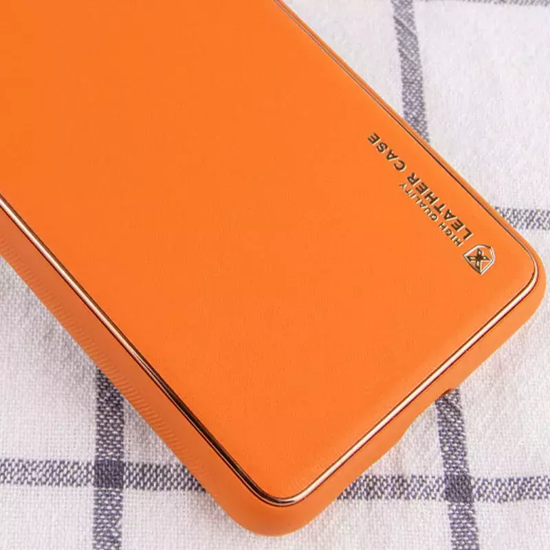 Кожаный чехол Xshield для Samsung Galaxy A22 4G, Оранжевый / Apricot