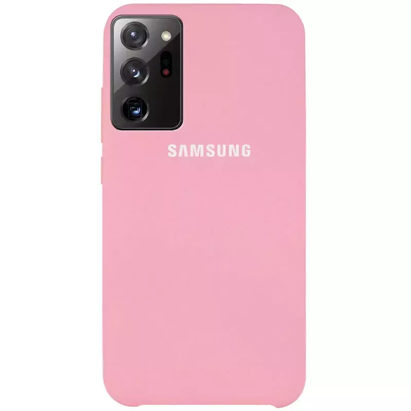 Чехол Silicone Cover (AAA) для Samsung Galaxy Note 20 Ultra, Розовый / Light pink