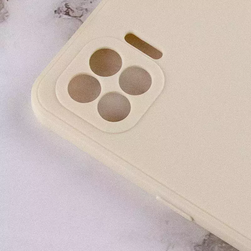 Силиконовый чехол Candy Full Camera для Oppo A93, Бежевый / Antigue White