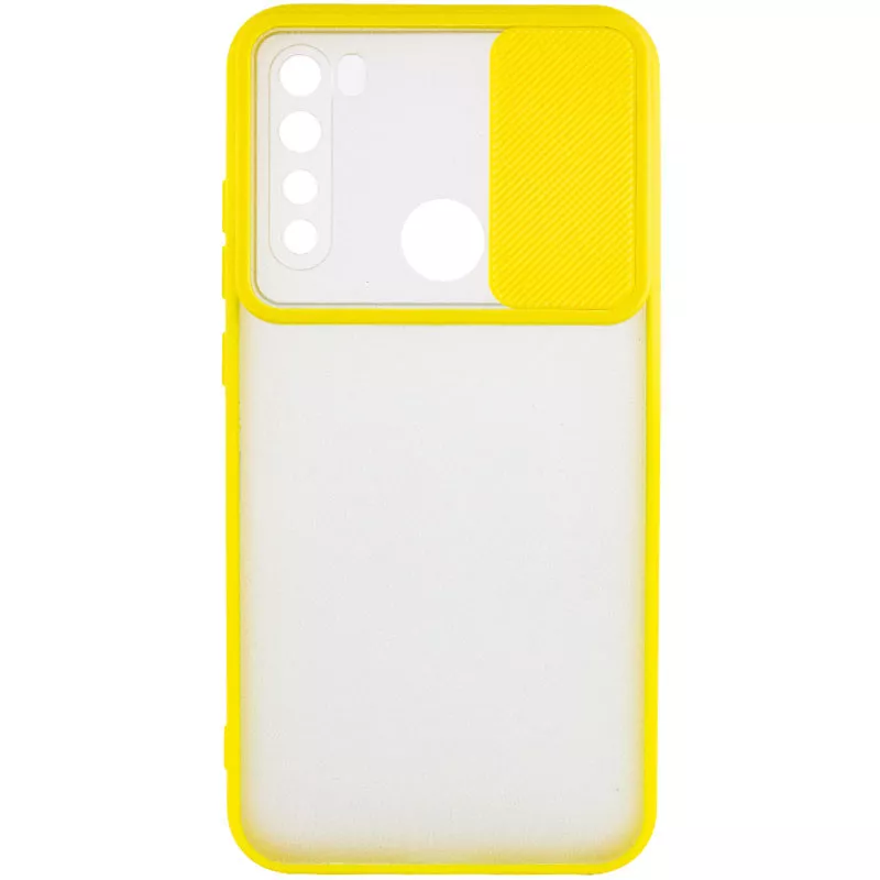 Чехол Camshield mate TPU со шторкой для камеры для Xiaomi Redmi Note 8 / Note 8 2021, Желтый