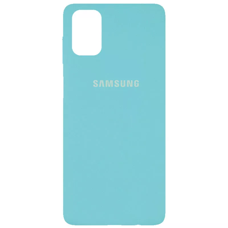 Чехол Silicone Cover Full Protective (AA) для Samsung Galaxy M51, Бирюзовый / Ice Blue