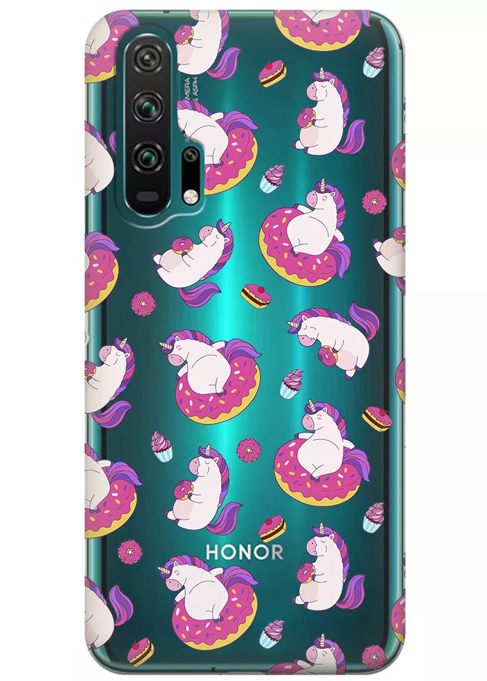 Чехол для Huawei Honor 20 Pro - Смешные единороги