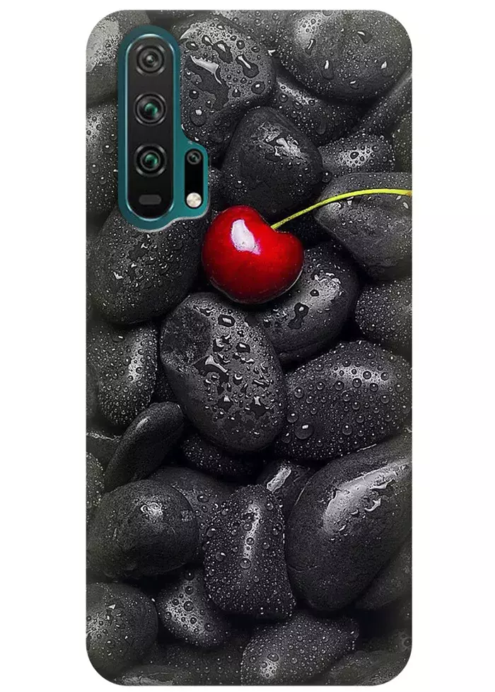 Чехол для Huawei Honor 20 Pro - Вишня на камнях