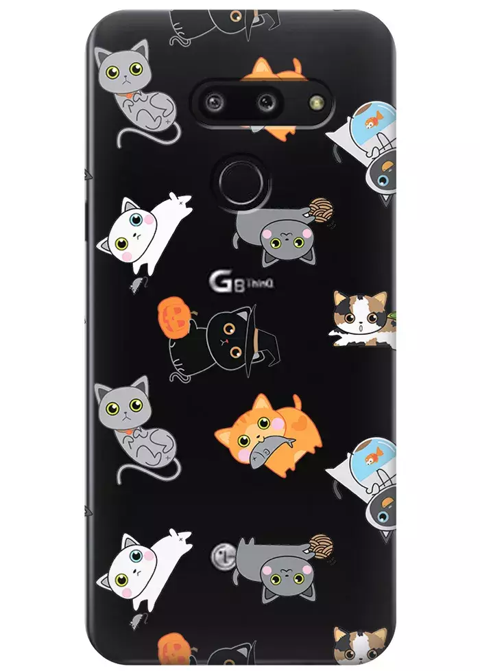 Чехол для LG G8 ThinQ - Котятки