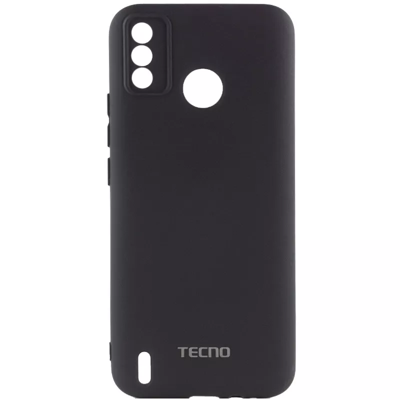 Чехол Silicone Cover My Color Full Camera (A) для TECNO Spark 6 Go, Черный / Black