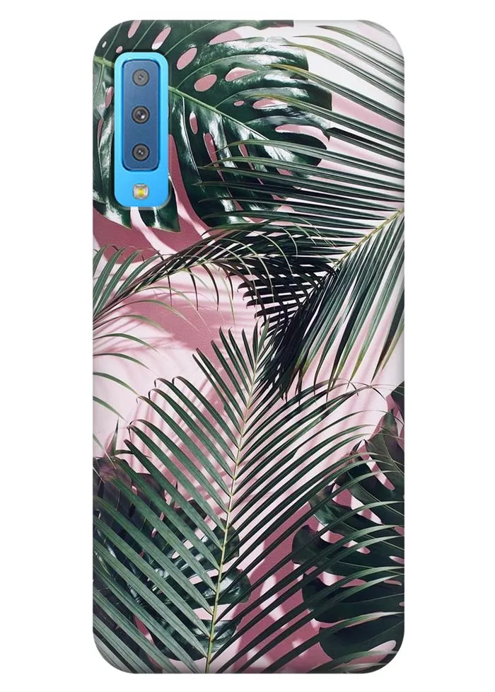Чехол для Galaxy A7 (2018) - Пальмовые листья