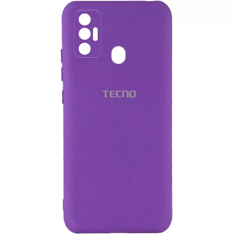 Чехол Silicone Cover My Color Full Camera (A) для TECNO Spark 7, Фиолетовый / Purple