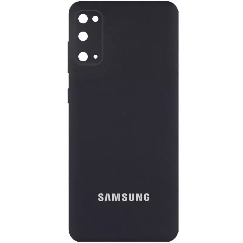 Чехол Silicone Cover Full Camera (AA) для Samsung Galaxy S20, Черный / Black