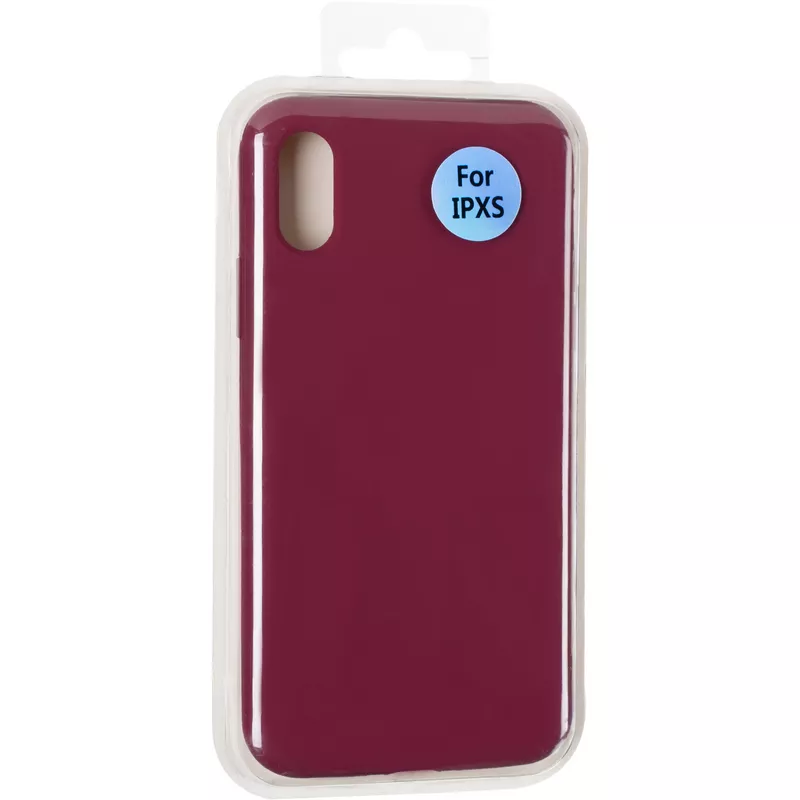 Original Full Soft Case for iPhone X/Xs Marsala (Without logo)