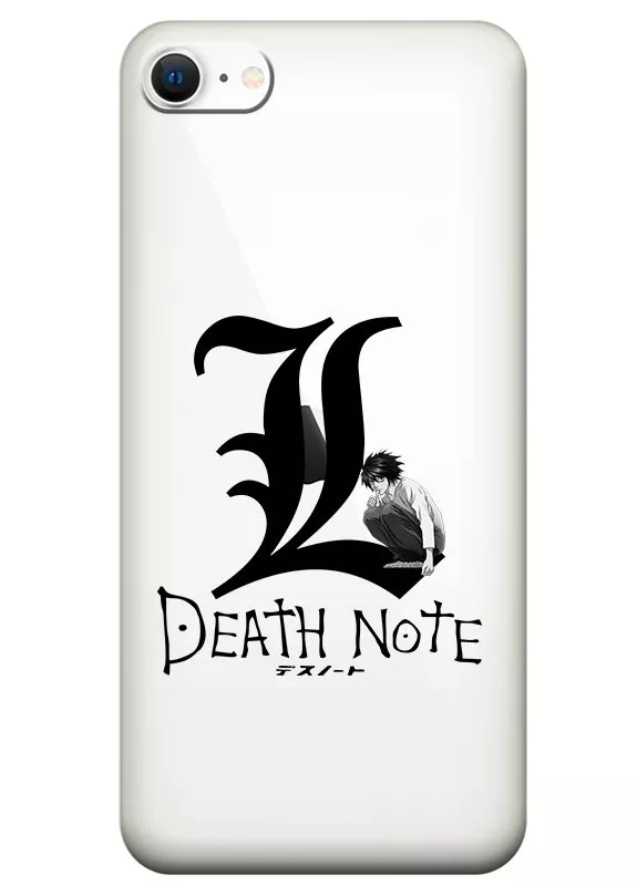 iPhone SE (2022) чехол из прозрачного силикона - Death Note лого