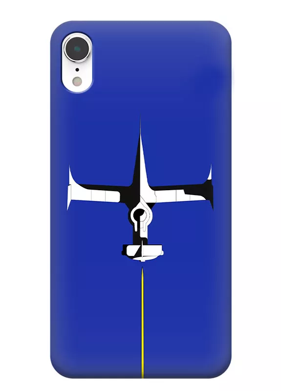Чехол для iPhone XR - Ковбой Бибоп черно-белый космический корабль Бибоп вектор-арт 