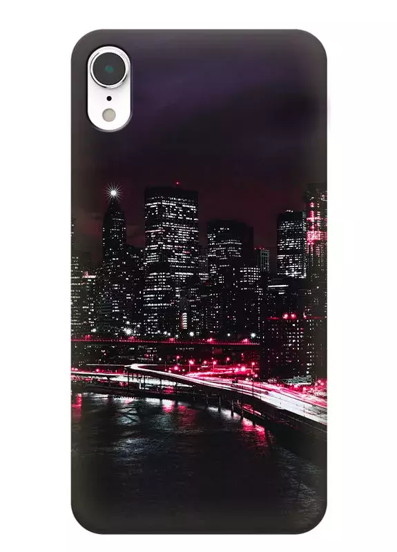 iPhone XR силиконовый чехол с картинкой - Небоскребы
