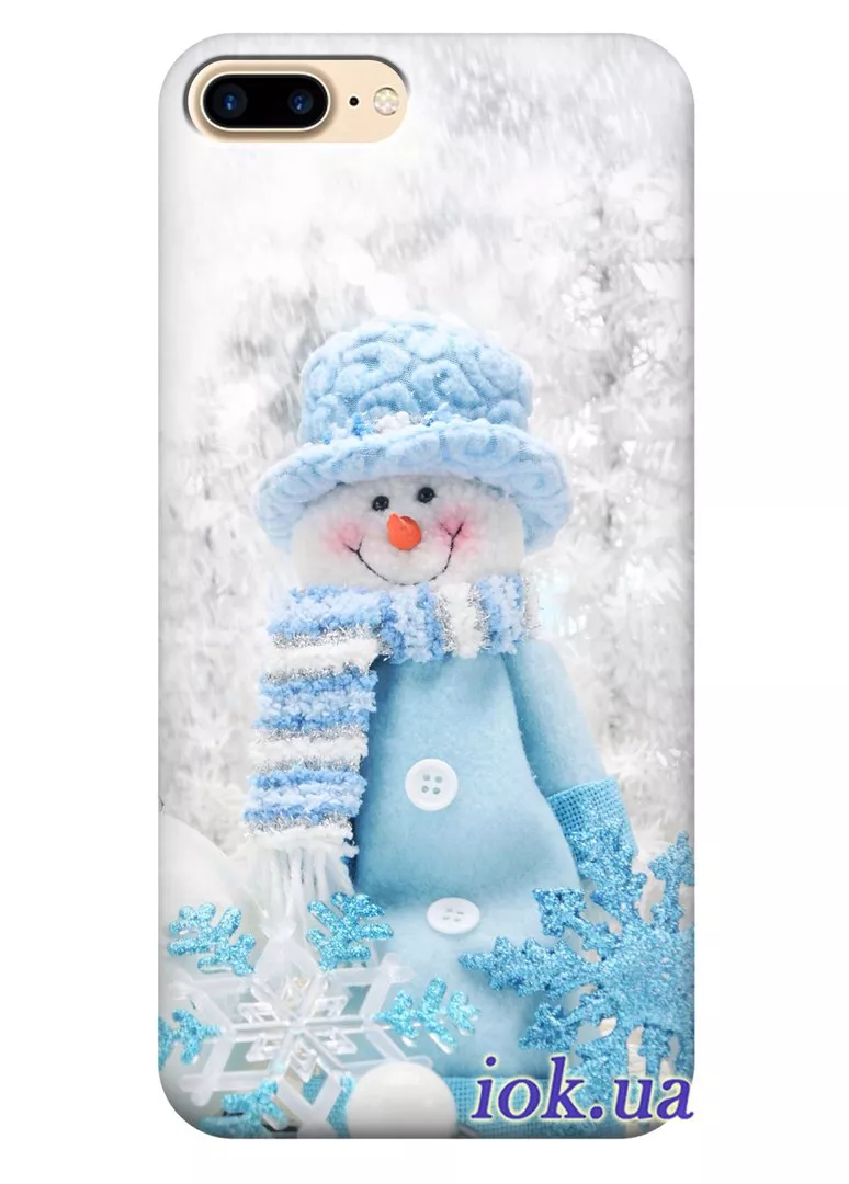  Чехол для iPhone 7 Plus - Милый Снеговик