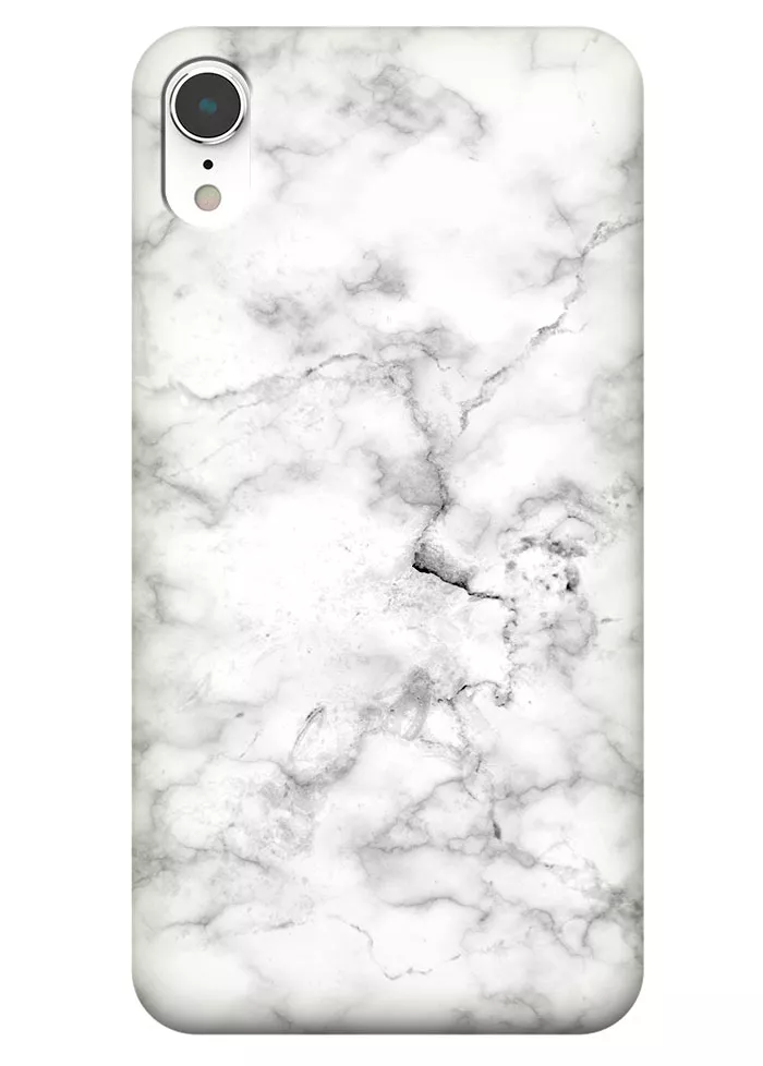 Чехол для iPhone XR - Белый мрамор