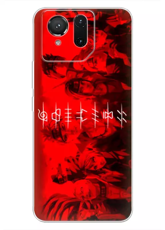 Asus ROG Phone 9 чехол из силикона - Наруто в красных тонах