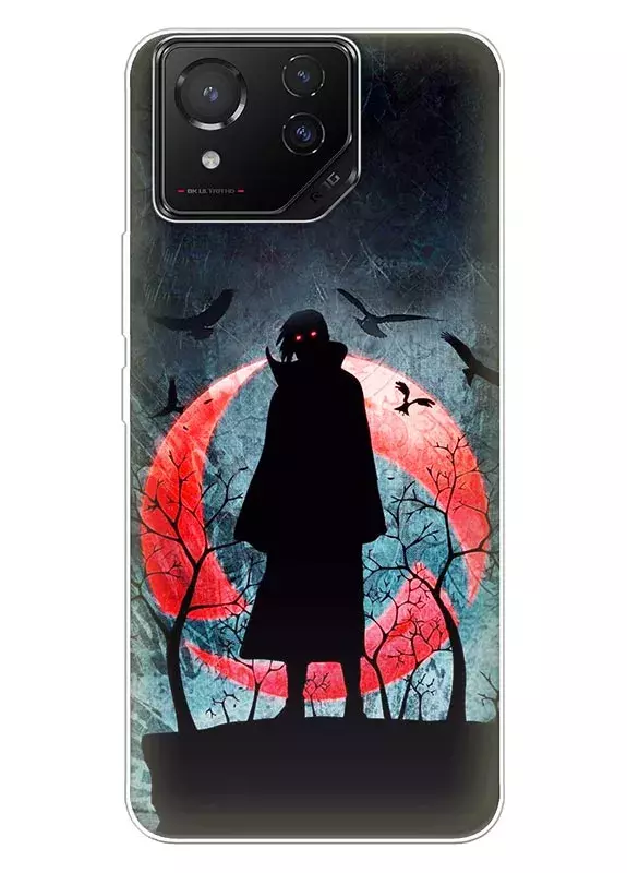 Чехол для Asus ROG Phone 8 из силикона - Итачи Учиха и вороны