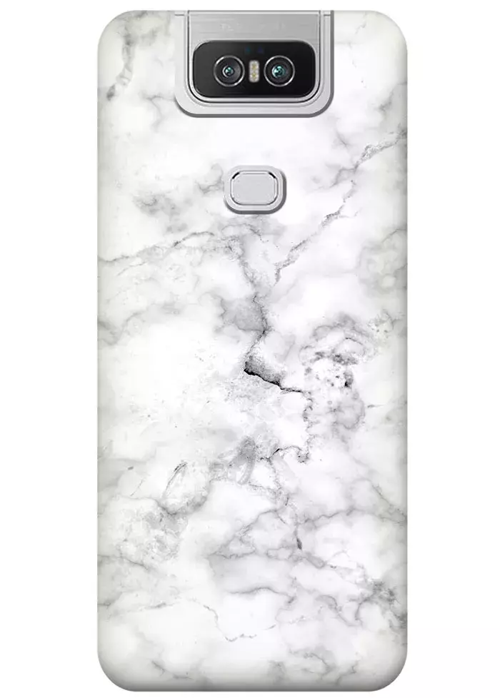 Чехол для ZenFone 6 (ZS630KL) - Белый мрамор