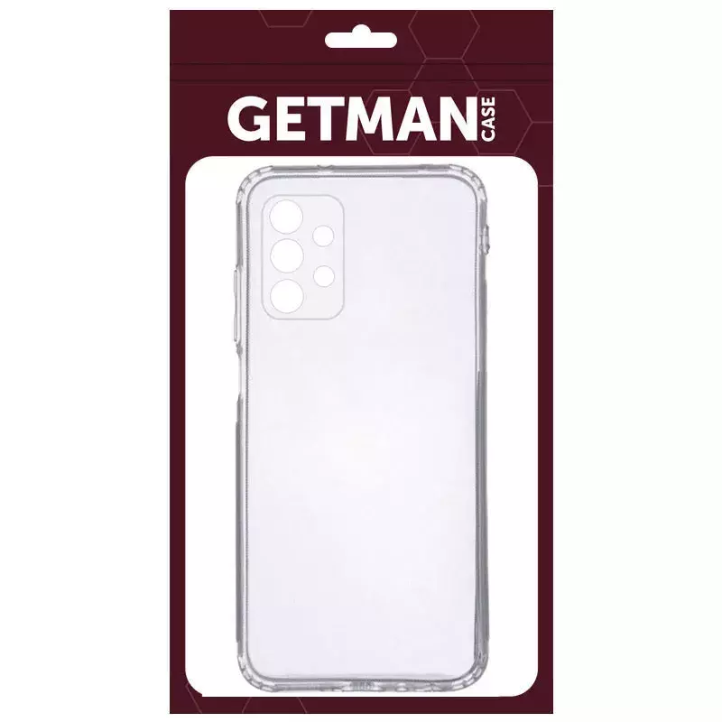 TPU чехол GETMAN Clear 1,0 mm для Samsung Galaxy A13 4G, Бесцветный (прозрачный)