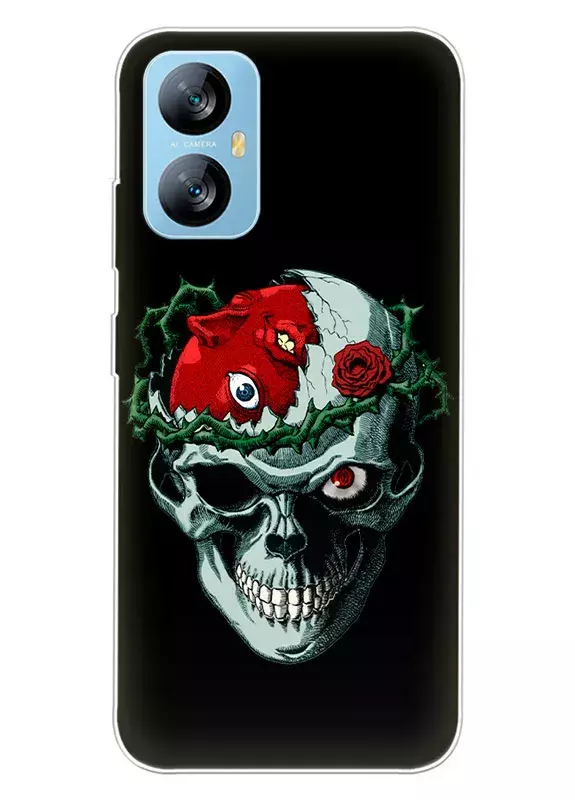 Blackview A52 чехол - Берсерк Бэрусэруку Berserk Beruseruku голова Рыцаря-черепа крупным планом 