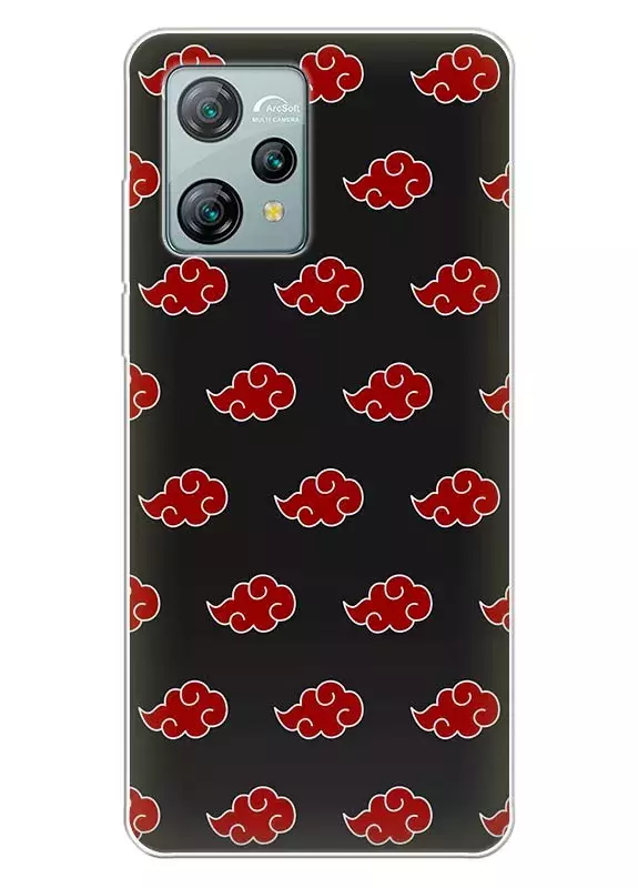 Blackview A53 / A53 Pro чехол с аниме силиконовый - Наруто Акацуки лого