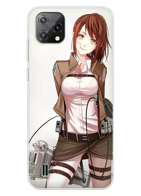 Blackview A55 чехол - Атака на титанов Attack on Titan Микаса Аккерман ухмыляется 