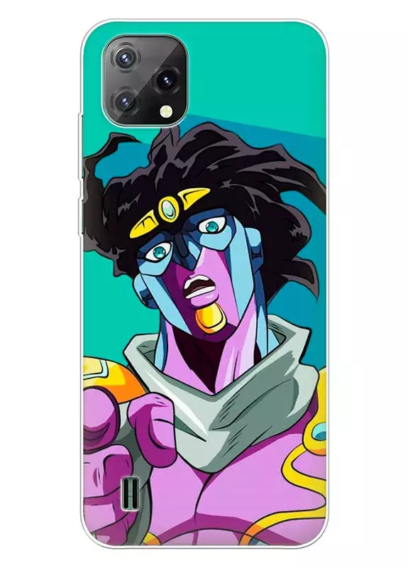 Blackview A55 чехол - Удивленный стенд Дио Брандо Star Platinum крупным планом | Невероятные приключения ДжоДжо JoJo’s Bizarre Adventure 