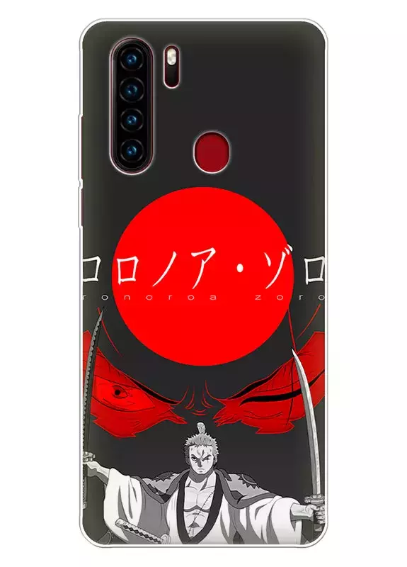 Blackview A80 Pro чехол - Ван-Пис One Piece Ророноа Зоро и красное солнце 