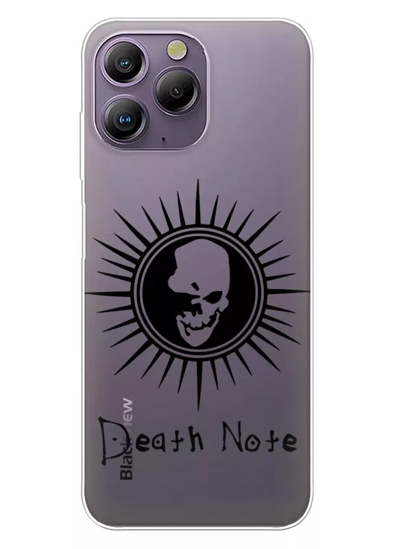 Blackview A96 чехол силиконовый - Death Note лого с черепом