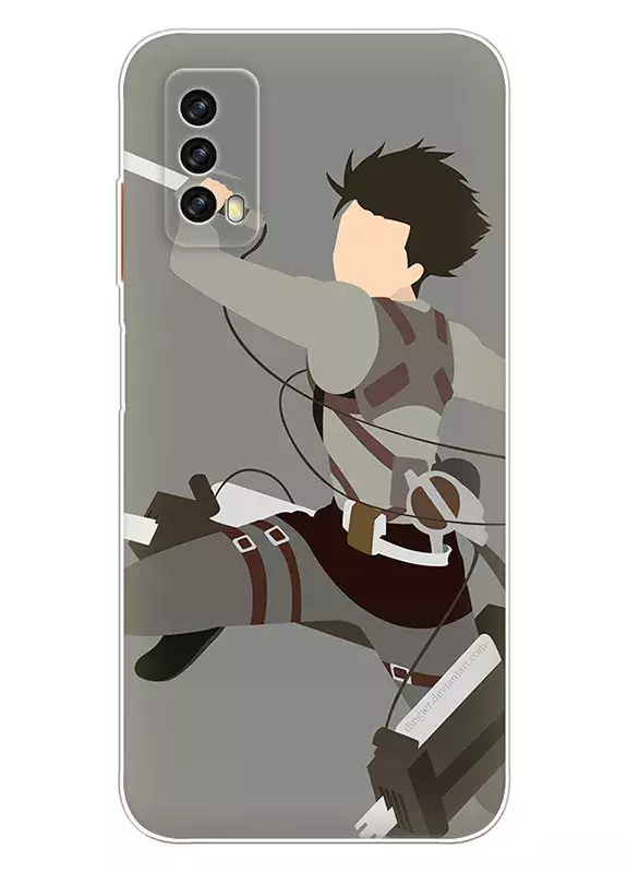 Blackview A90 чехол - Атака на титанов Attack on Titan Эрен Йегер в стремительной атаке вектор-арт 