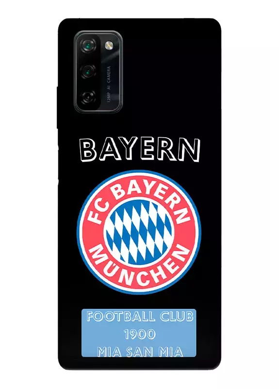 Чехол для Блеквью А100 из силикона - Football Soccer Футбол логотип футбольного клуба Bayern Munchen Мюнхенская Бавария Мюнхен вектор-арт Mia San Mia черный чехол