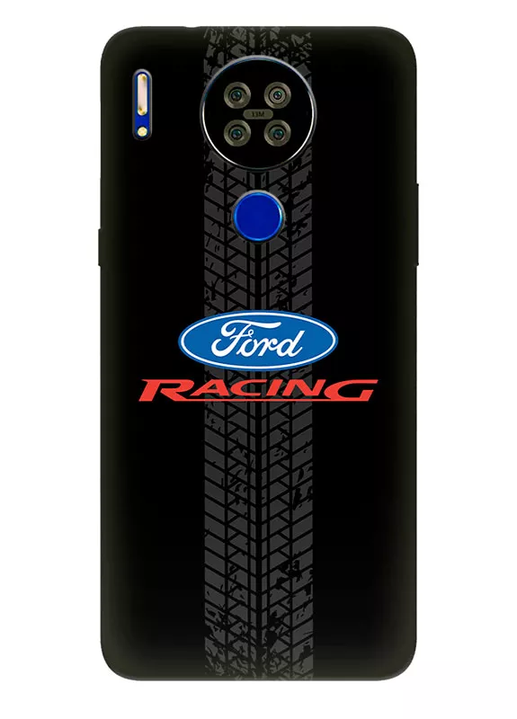 Blackview A80s чехол из силикона - Ford Форд Racing логотип и следы шин колеса