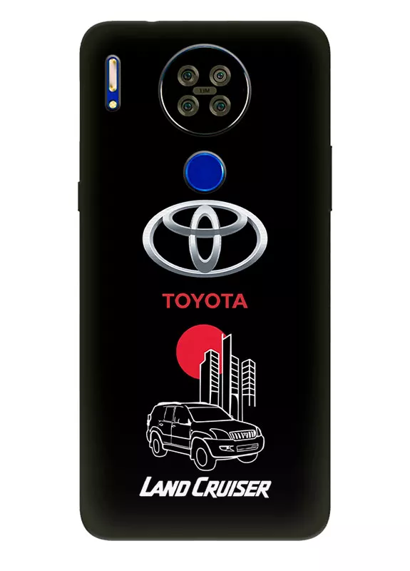 Чехол для Блеквью А80с из силикона - Toyota Тойота логотип и автомобиль машина Land Cruiser вектор-арт кроссовер внедорожник