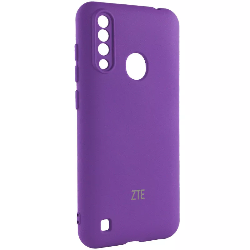 Чехол Silicone Cover My Color Full Camera (A) для ZTE Blade A7 Fingerprint (2020), Фиолетовый / Purple