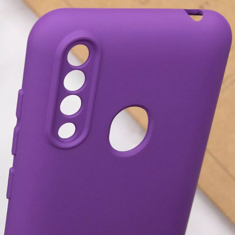 Чехол Silicone Cover My Color Full Camera (A) для ZTE Blade A7 Fingerprint (2020), Фиолетовый / Purple