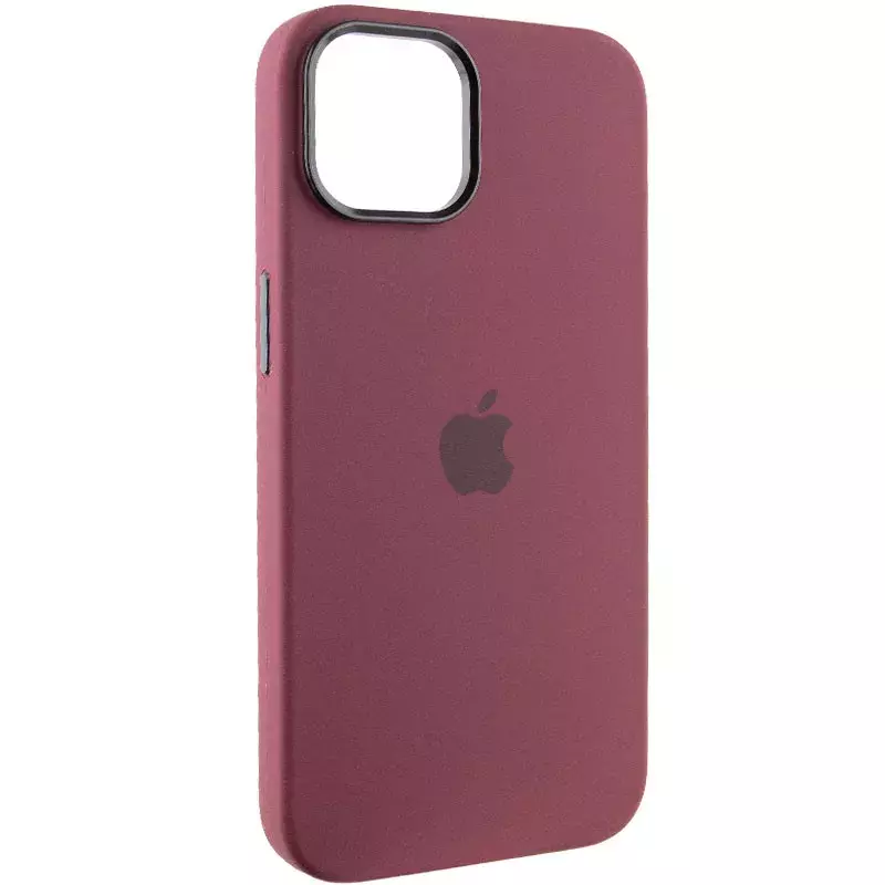 Уценка Чехол Silicone Case Metal Buttons (AA) для Apple iPhone 12 Pro (6.1"), Дефект упаковки / Бордовый / Plum