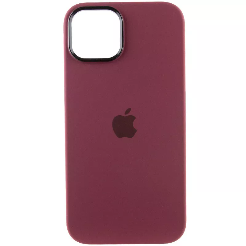 Уценка Чехол Silicone Case Metal Buttons (AA) для Apple iPhone 12 Pro (6.1"), Дефект упаковки / Бордовый / Plum