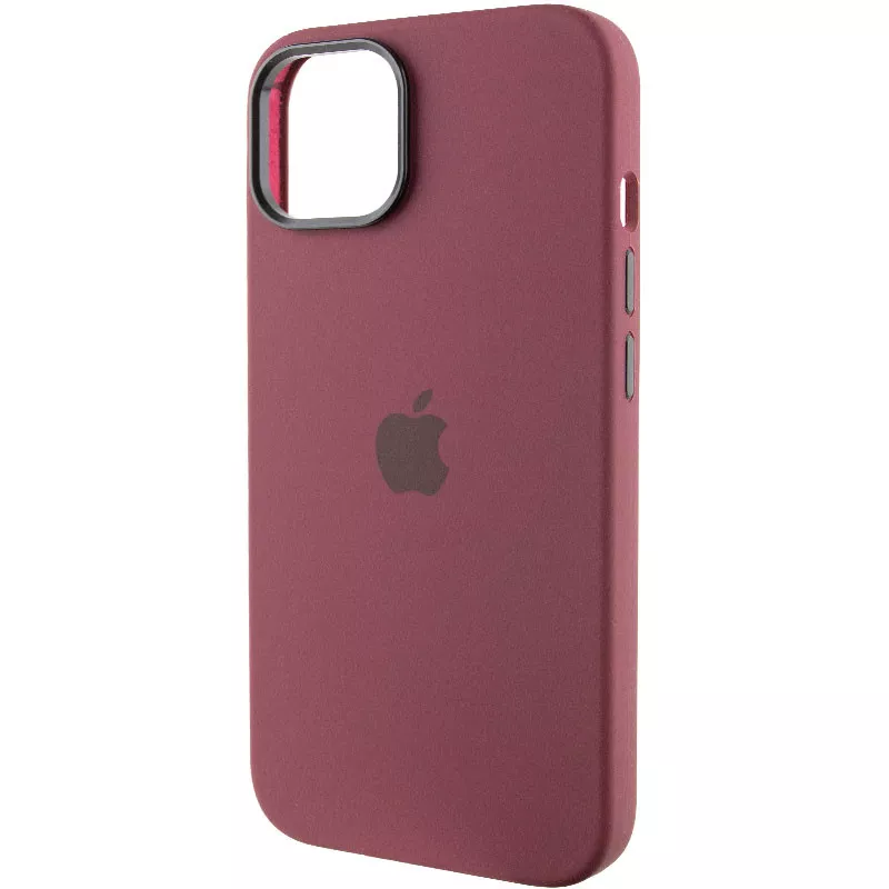 Уценка Чехол Silicone Case Metal Buttons (AA) для Apple iPhone 12 Pro (6.1"), Дефект упаковки / Бордовый / Plum
