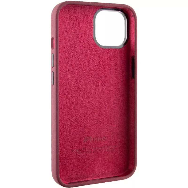 Уценка Чехол Silicone Case Metal Buttons (AA) для Apple iPhone 12 Pro (6.1"), Дефект упаковки / Бордовый / Plum