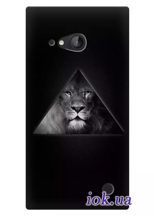 Брутальный чехол для Nokia Lumia 730 со львом