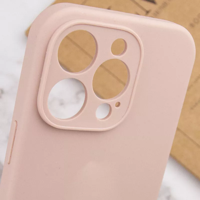 Чехол Silicone Case Full Camera Protective (AA) NO LOGO для Apple iPhone 16 Pro Max (6.9"), Розовый / Pink Sand