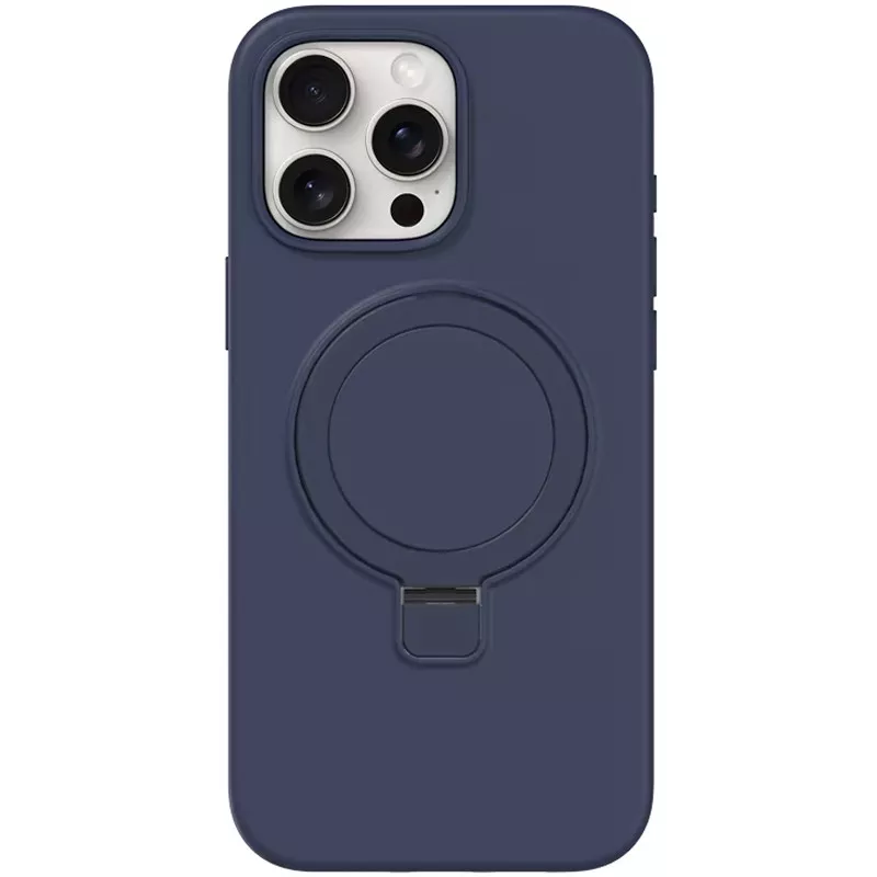 Чехол Silicone Case Full Protective NO LOGO with Ring для Apple iPhone 12 Pro (6.1") || Apple iPhone 12, Dark Blue
