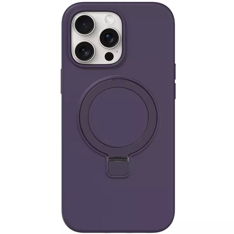 Чехол Silicone Case Full Protective NO LOGO with Ring для Apple iPhone 14 Pro (6.1"), Purple